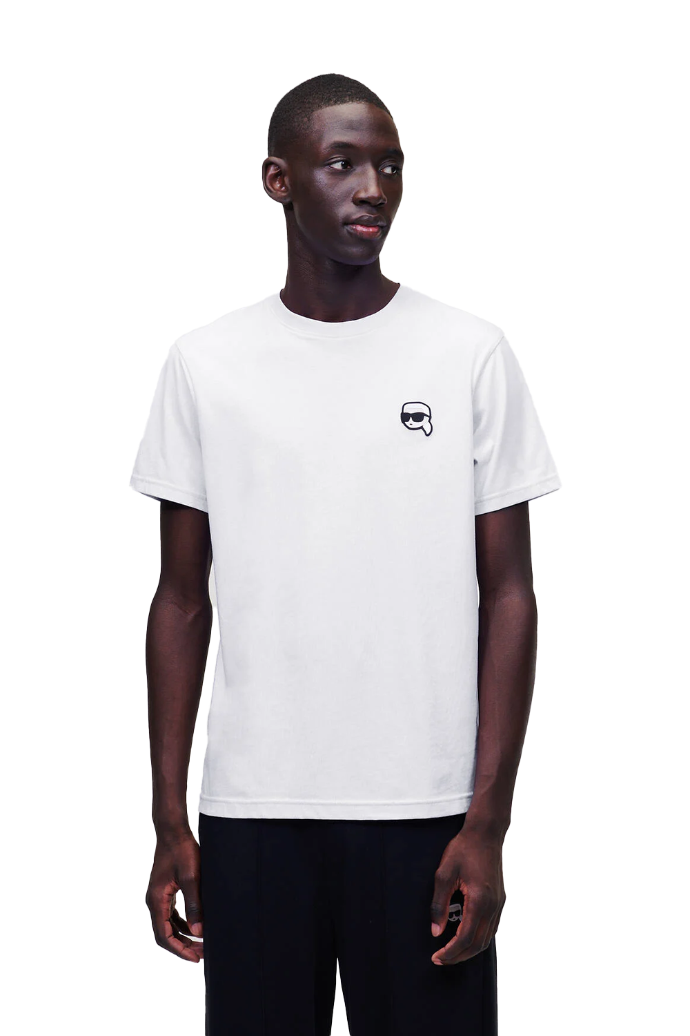 Brand Karl Tee Karl Lagerfeld Polo-Collar T-Shirt In Natural For