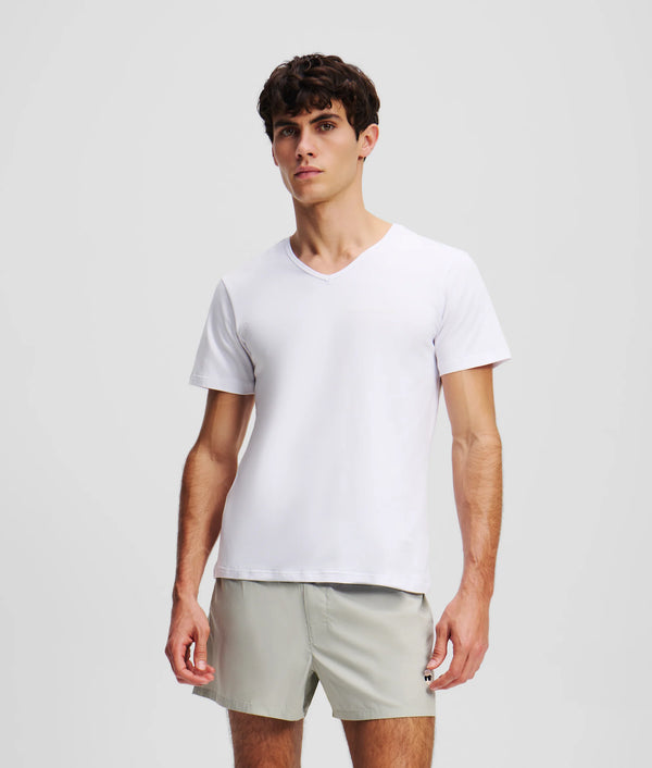 Elongated Logo V-Neck T-Shirt*
