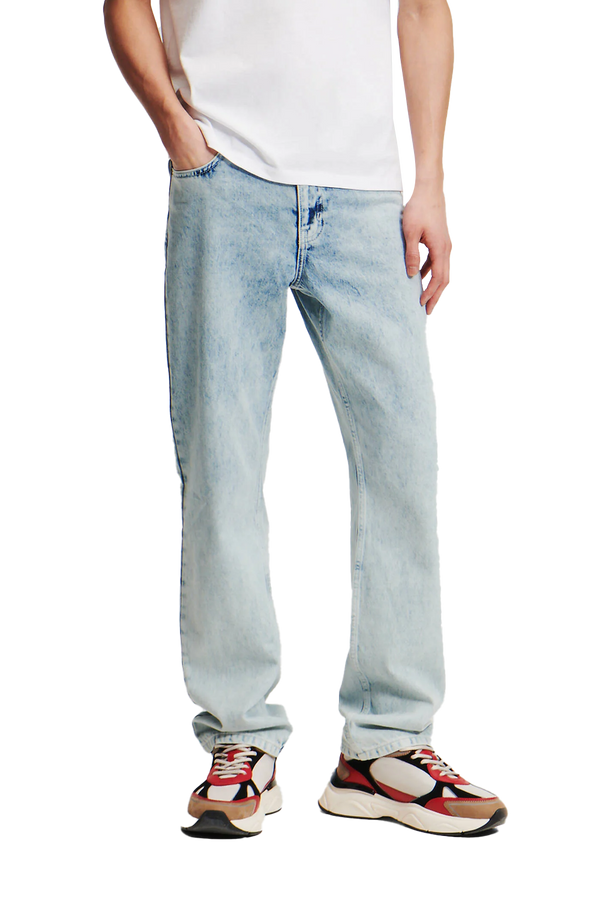 Logo Tape Straight Jeans*